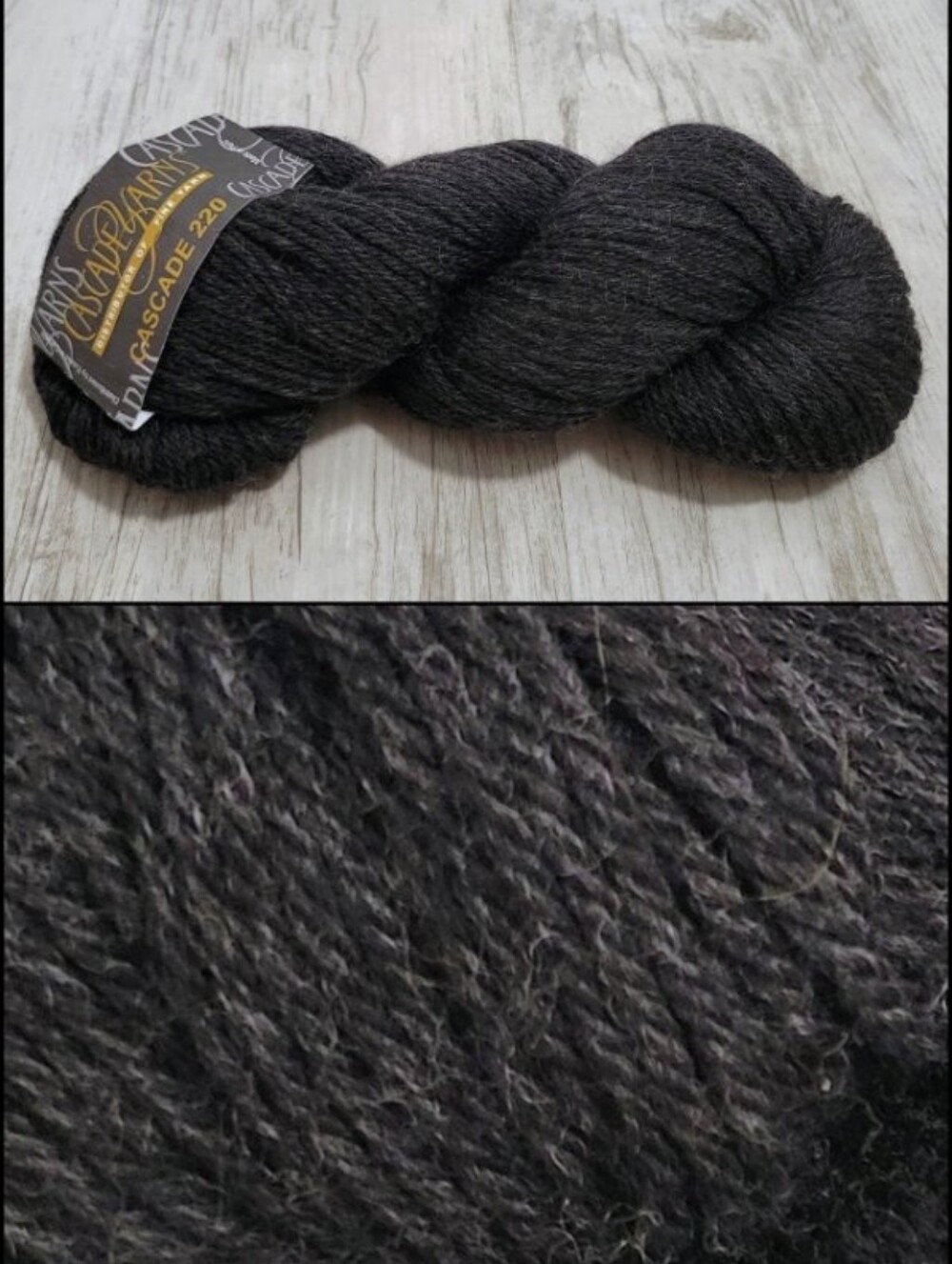 Cascade Yarns Cascade 220 100% Peruvian Highland Wool Yarn 4002 Jet Lot 7192